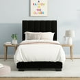 thumbnail image 4 of Reece Channel Stitched Upholstered Twin Bed, Black, by Hillsdale Living Essentials, 4 of 20