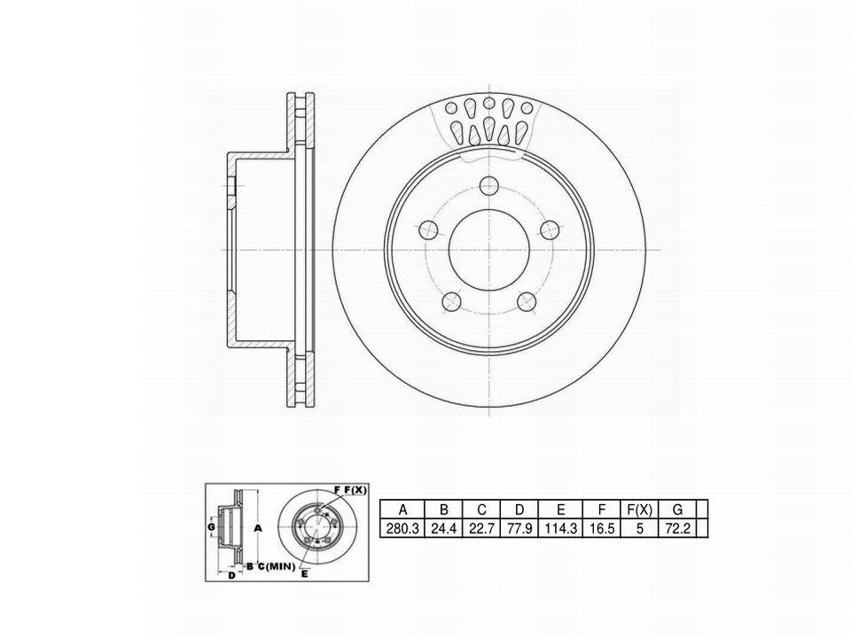 Winstop Brake Rotor, Front WS240266, Jeep Cherokee 2001-1999