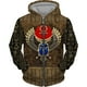 thumbnail image 2 of Sudadera con capucha y cremallera con estampado 3D del antiguo Egipto Ojo de Horus para hombre, sudaderas informales de manga larga con estampado de faraón, sudaderas holgadas, 2 of 5