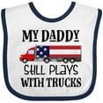 thumbnail image 3 of Inktastic Daddy Plays with Trucks Boys or Girls Baby Bib, 3 of 4