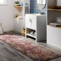 Livabliss Area Rugs for Living Room, 3x7 Harput Traditional Pink Runner Rug, Bedroom Dining Room Home Decor Stain Resistant Carpet (2'7" x 7'3" Runner)