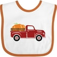 thumbnail image 3 of Inktastic Thanksgiving Red Truck Hauling a Giant Pumpkin Boys or Girls Baby Bib, 3 of 4