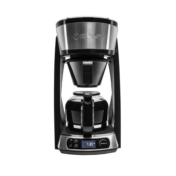 BUNN HB Heat N Brew Programmable 10-Cup Drip Coffee Maker, Black/SST, 46500.0003