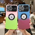 thumbnail image 4 of Magnetic for iPhone 14 Pro Max Case, Compatible with MagSafe, Camera Lens Film Protector, Logo View, Military Grade Drop Proof Gradient Phone Case (Blue Red), 4 of 13
