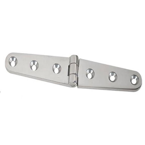 S3430C 6 in. HD Stamped Stainless Steel Strap Hinge, Silver