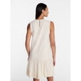 thumbnail image 3 of Time and Tru Women's Linen Blend Shift Dress, Sizes XS-XXXL, 3 of 5