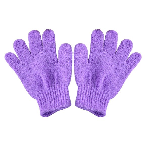 Lunxisen 1 Pcs Exfoliating Dual Texture Bath Gloves for Shower, Spa, Massage and Body Scrubs, Dead Skin Cell Remover, Gloves with Hanging Loop