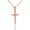 Rose, variant on 10k Yellow Gold Crucifix Pendant Jesus Cross Necklace (1.18") SMALL (16 Inches)
