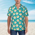 thumbnail image 2 of Haiem Cute Shiba1 Printed Hawaiian Shirt for Men - Men’s Casual Beach Summer Shirts - Stretch Fabric with Modern Fit-Medium, 2 of 7