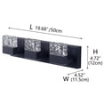 thumbnail image 3 of Aiwen Elegant Decorative 3 Built-in-LED Vanity Light Square Glass Shape Wall Lamp, 3 of 10
