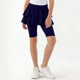 thumbnail image 3 of Hurxie Girls Leggings with Skirt Uniform Skirts for Girls Knee-Length Ruffle Skirt Pants for Kid Navy,11-12 Years, 3 of 6
