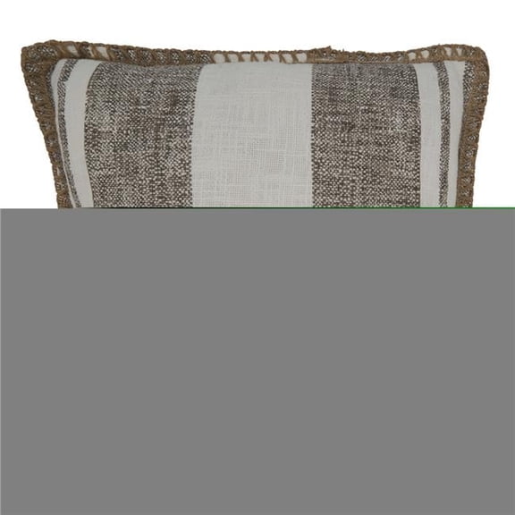 Saro Lifestyle Striped Whipstitch Throw Pillow Cover