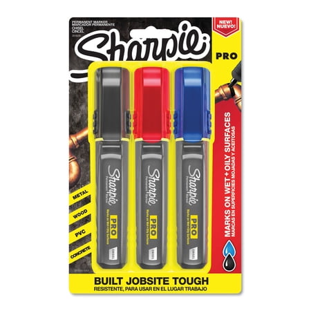 UPC: 0071641144392 | Sharpie Pro Permanent Marker Broad Chisel Tip Assorted Colors 3/Pack 2018335