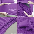 thumbnail image 3 of Lux Decor Collection California King 6 Piece Sheets Set - Microfiber 16 Inch Deep Pocket Bed Sheets - Purple, 3 of 8