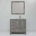 thumbnail image 4 of Lexora Home Jacques 36" Carrara Marble Top Single Vanity in Distressed Gray, 4 of 9