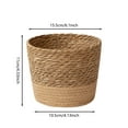 thumbnail image 2 of Jute Rope Basket Indoor Modern Woven Flower Pot Basket Seagrass Storage Organizer Planter Rustic Decorative Containers Cover Laundry Bin for Porch Living Room Entryway, 2 of 5