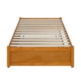 thumbnail image 6 of Barcelona Twin XL Wood Panel Platform Bed with Twin XL Trundle in Light Toffee, 6 of 10