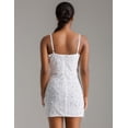 thumbnail image 3 of Minivestido BELLA BARNETT blanco con tirantes finos y espalda para mujer, 3 of 4