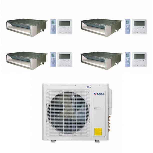 Gree MULTI30CDUCT400 30,000 BTU Multi21+ QuadZone Concealed Duct Mini Split Air Conditioner