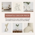 thumbnail image 3 of Villa Moda Oona Decorative Modern Ring Vase, Medium, White, 3 of 7