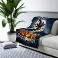thumbnail image 3 of Happy Halloween French Bulldog Witch Pumpkins Bats Cozy Sherpa Blanket Dog Lover Gifts Warm Soft Throw Blanket - 13012, 3 of 5
