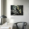 thumbnail image 4 of COMIO  Wolf with Starry Sky Canvas Wall Art Black and White Wildlife Wolves and Full Moon Picture Prints Modern Wild Animal Artwork for Bedroom Wall Decoration Each Panel, 4 of 6