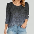 thumbnail image 2 of Godom Womens Tops Casual 3/4 Sleeve Shirts Crew Neck Loose Casual Blouses Floral Print Tshirts, 2 of 5