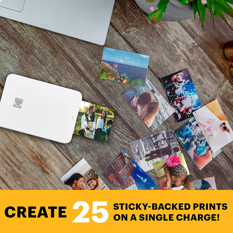 Kodak Step Slim Instant Photo Printer Kit, 20 Pack 2x3 Paper, Case, Album,  Markers, Sticker Sets 