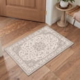 thumbnail image 5 of GENIMO 2'x7' Runner Rug, Machine Washable Non Slip Low Pile Hallway Runner Rug for Kitchen Laundry Room, Distressed Persian Diamond, SILVERVEIL, 5 of 5