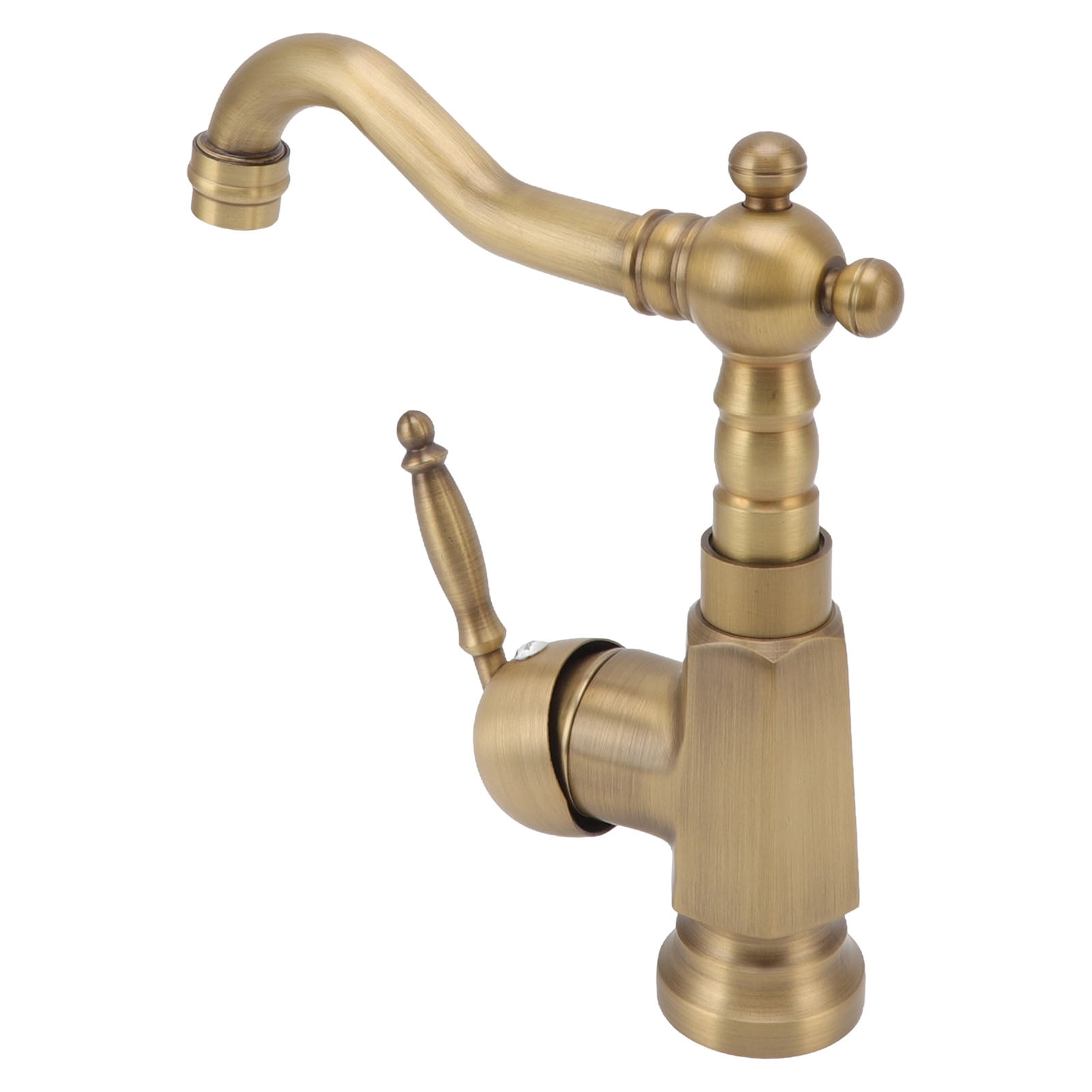 Riousery Bathroom Sink Faucet Antique Brass Vanity Mixer Faucet Tap Heightening Single Handle Wash Basin Tap