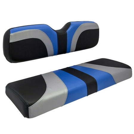 Blade Golf Cart Front Seat Covers for Yamaha Drive/Drive2 - Blue/Silver/Black