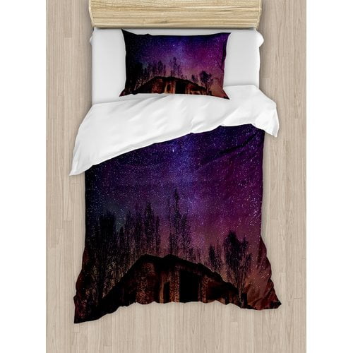 Ambesonne Rustic Home Underground View Of Rock Building With Star
