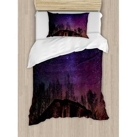 Ambesonne Rustic Home Underground View Of Rock Building With Star