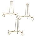 thumbnail image 1 of Plato Soporte para Exhibición, 8 Pulgadas 3uds Hierro Decorativo Plato Soporte Metal Caballete Plegable Pantalla Soporte para Foto Imagen Marco, Oro, 1 of 5