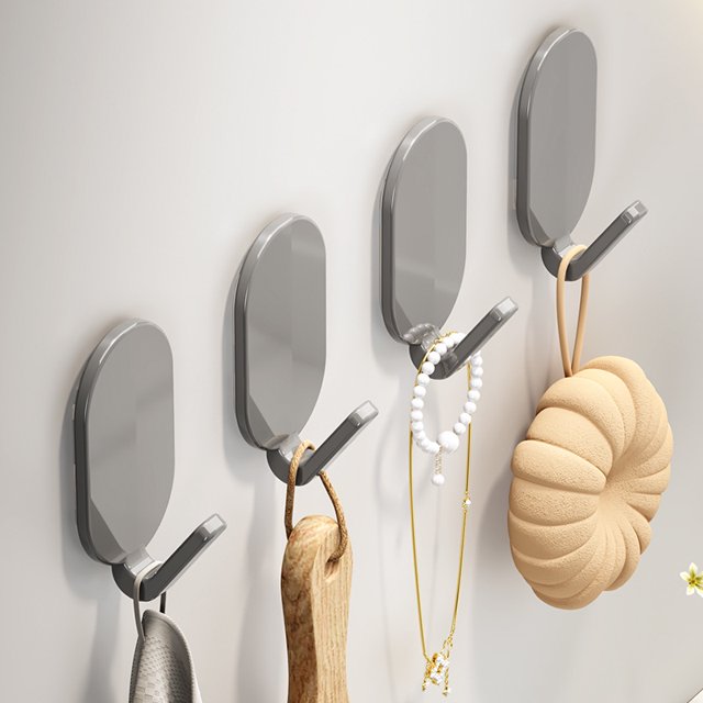Gancho adhesivo de lujo ligero, fuerte capacidad de carga, sin perforaciones, para baño, inodoro, gancho adhesivo para pared, puerta, gancho para toalla sin costuras
