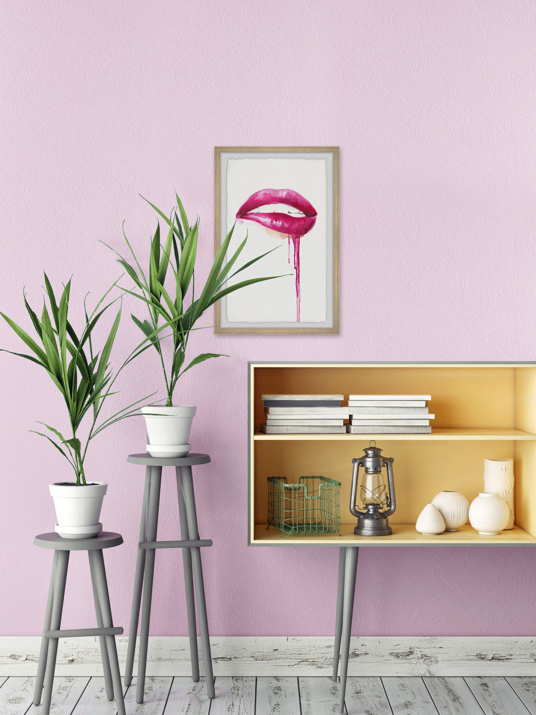 Marmont Hill "Biting Lip" Framed Painting Print