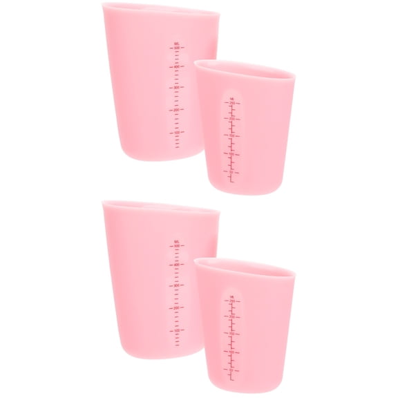 4 Pcs  Kitchen Measuring Cups Silicone Baking Measuring Jugs Multi-use Measuring Tools(250ml, 500ml)