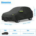 thumbnail image 5 of Unique Bargains Black Truck Car Cover Outdoor Waterproof Sun Rain Wind Snow Protection for BMW X1 2009-2023, 5 of 6