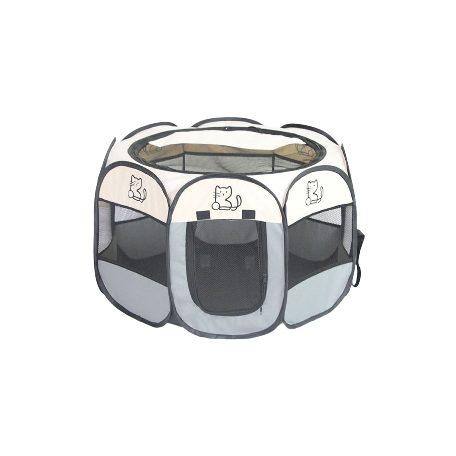 Dog Cat Playpen, Enclosed Foldable Pet Tent, Portable Puppy Pet Crate Indoor for Small Dogs Cats Rabbits, Foldable Dog Cage Enclosure for Outdoor, Dogs Tent Kennel with Carrying Case
