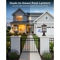 thumbnail image 2 of VIANIS Large Dusk to Dawn Outdoor Post Light, Oil Rubbed Bronze Outdoor Lamp Posts Lighting with Pier Mount Base, 100% Aluminum Waterproof Pole Lights for Outside, Garden, Yard, 2 of 10