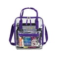 thumbnail image 4 of Eastsport Unisex Stadium Approved Clear Handbag Tote Crossbody, Purple, 4 of 6