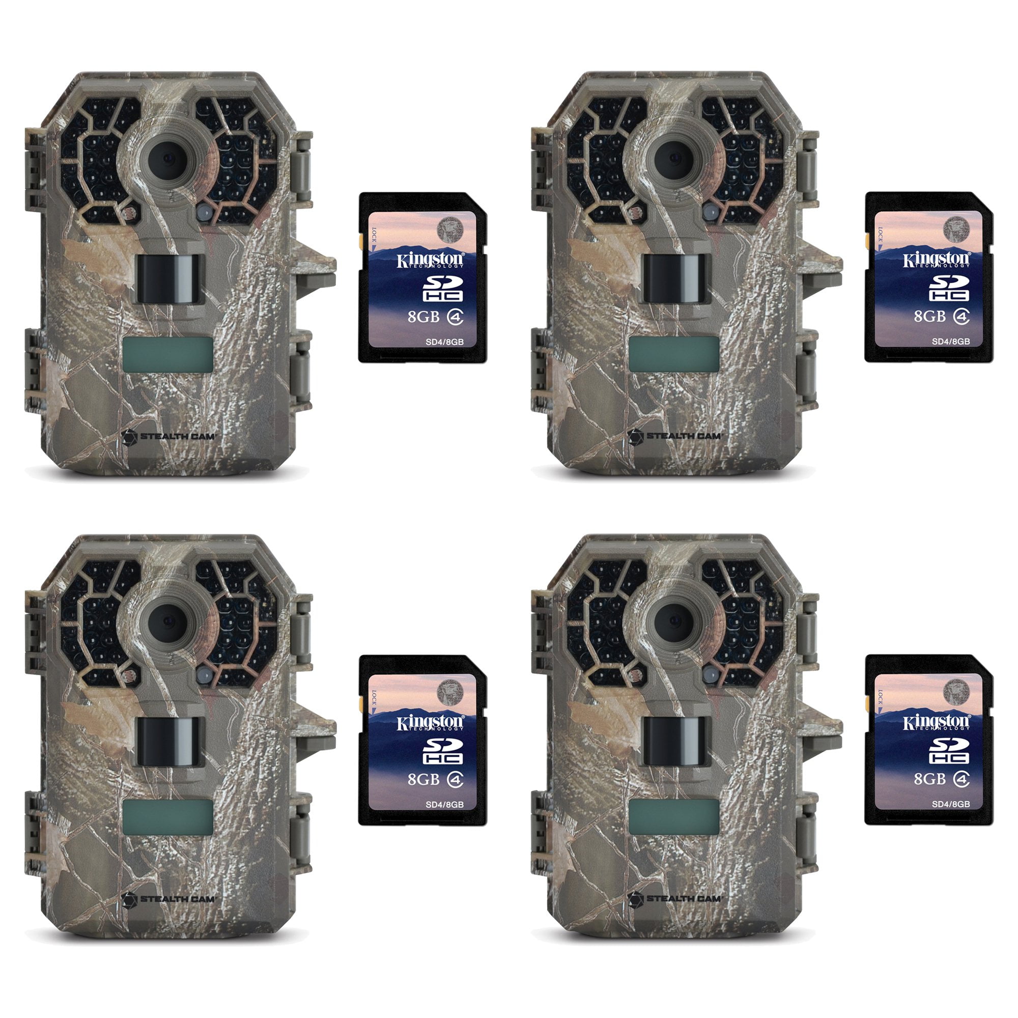 Stealth Cam Dual Sensor 30MP Trail Camera with Security Box and Cards Kit 