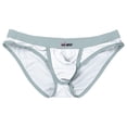 thumbnail image 3 of KHONTS Men's Soft Underwear Low Rise Brief Underpants U Convex Pouch Space Module Funny Lingerie White L, 3 of 5