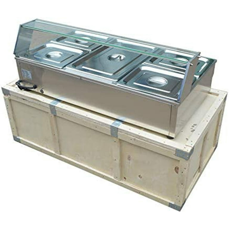  INTBUYING LP Gas Food Soup Warmer Stove Bain Marie Commercial  Canteen Buffet Steam Heater Stainless Steel 12''x8.7''x4''Pan (with Gas  Regulator Valve)-3 Pan: Industrial & Scientific