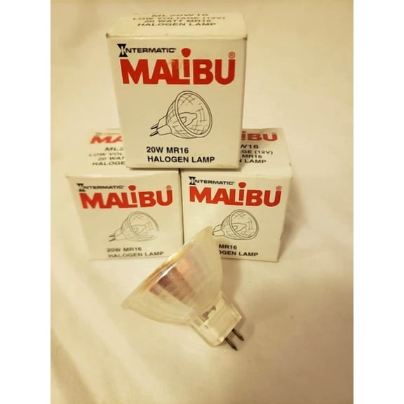 STAR- 3 Pieces Malibu Ml20W16 Low Voltage (12V) 20 Watt Mr16 Halogen Lamp Qty 3