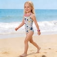 thumbnail image 3 of Grblisyd Girls Swimsuits Quick Dry Crossback One Piece Beach Swimwear Bathing Suit with Adjustable Strap 4-13Years, 3 of 6