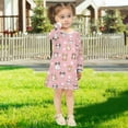 thumbnail image 5 of Girls' long-sleeved dress Cute Dog Paws and Dog Girls' A-line dress with ribbed cuffs Soft and comfortable, 5 of 6