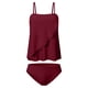 thumbnail image 4 of Traje de Baño de Dos Piezas de Mujer Traje de Baño Sólido Conjunto de Ropa de Playa, Bikini Sexy con Cuello en V para la Piscina Y la Playa, 4 of 9