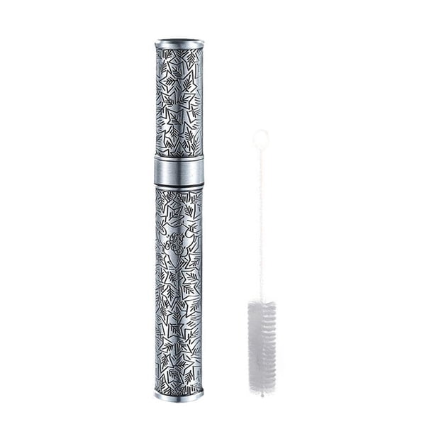 Tubo Almacenamiento Cigarros Estuche para Metal Viajar (Plata)