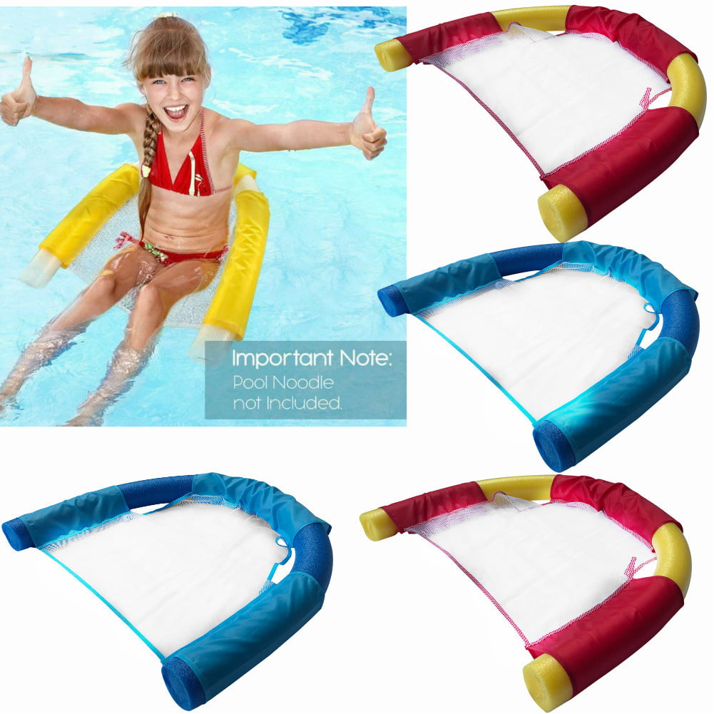 Floating Pool Noodle Sling Mesh Chair Net for Swimming Seat Water 